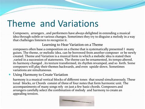 What Is Theme and Variation in Music: An Exploration of Its Essence and Application